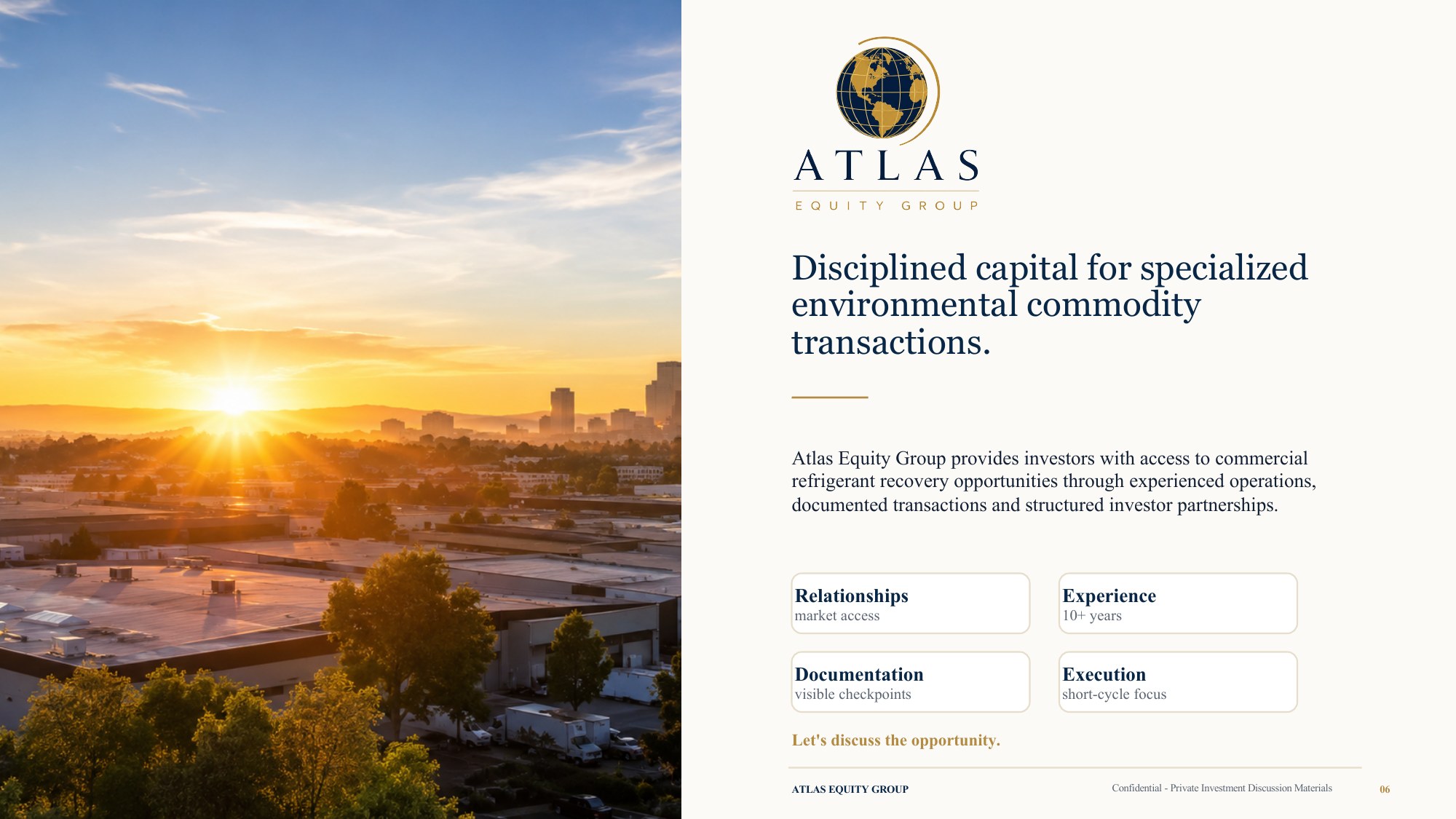 Investor deck page 6: Disciplined Capital